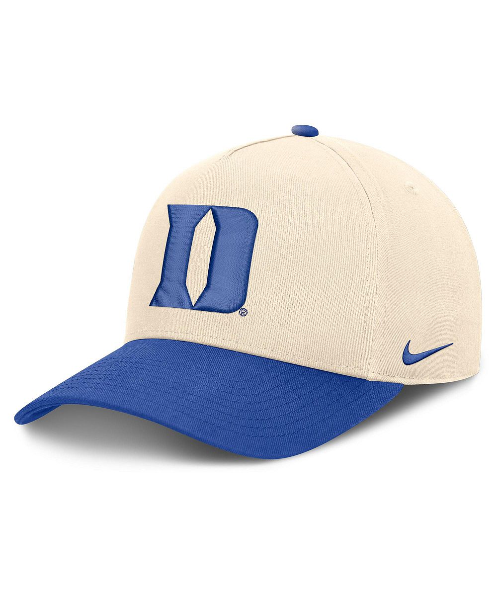 Men's and Women's Nike Natural/Royal Duke Blue Devils Campus Prep Rise Adjustable Hat