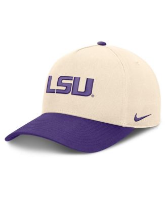 Кепка Nike Men's and Women's Natural/Purple LSU Tigers Campus Prep Rise Adjustable