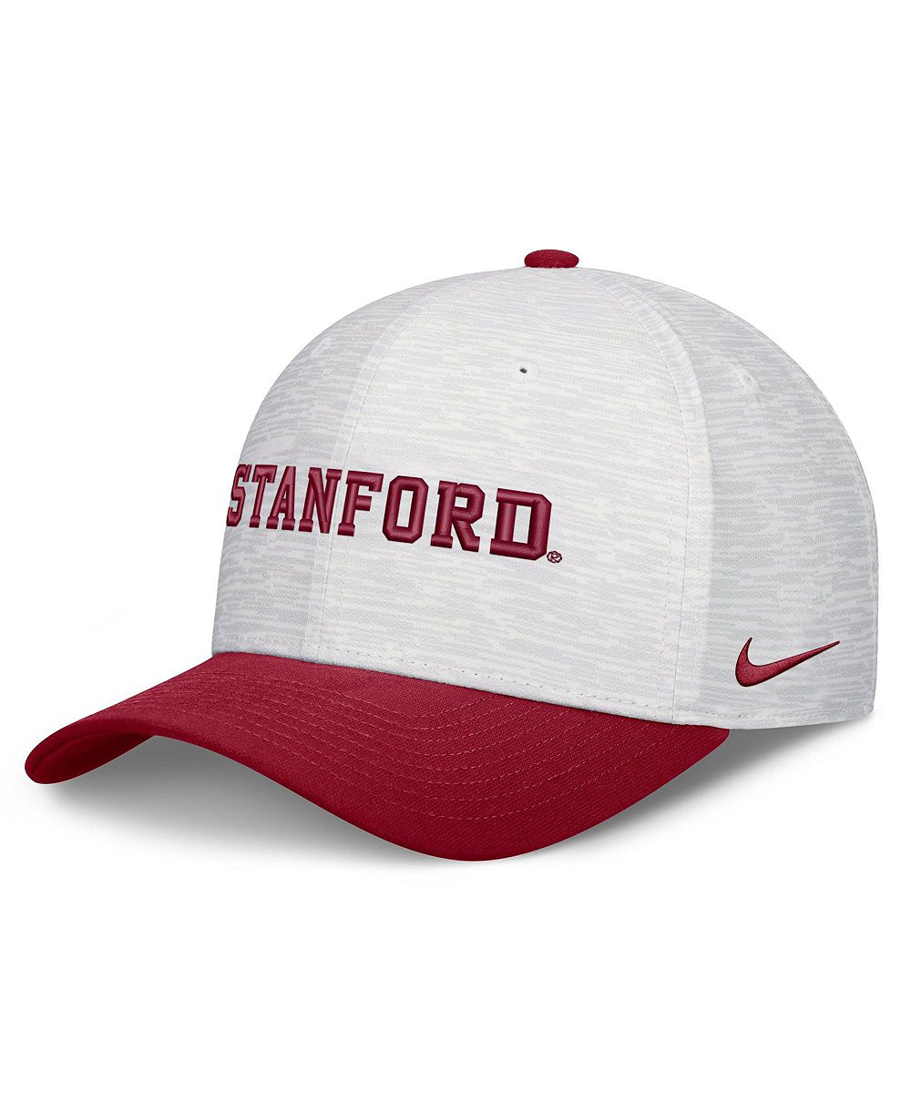 Мужская и женская кепка Nike White/Cardinal Stanford Cardinal Primetime Rise регулируемая