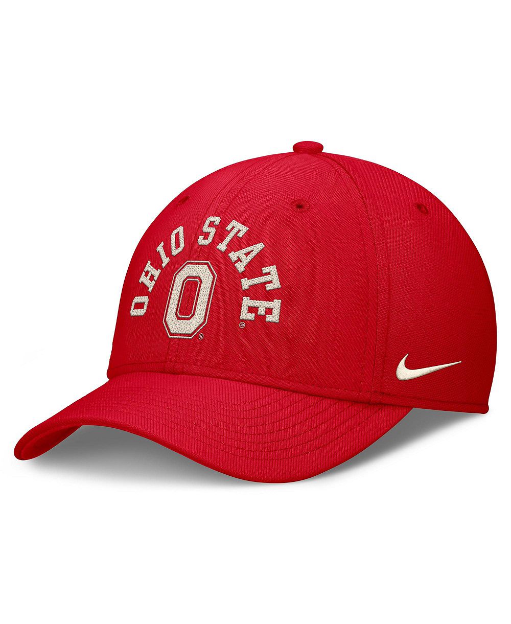 Мужская кепка Nike Scarlet Ohio State Buckeyes Campus Prep Chained Arched Swooshflex Flex