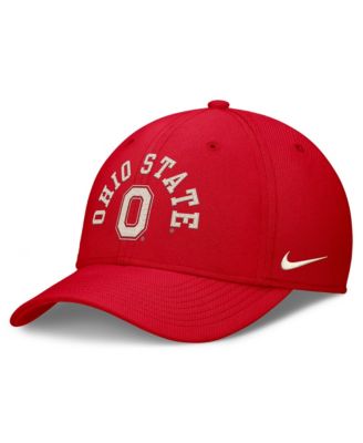 Men's Nike Scarlet Ohio State Buckeyes Campus Prep Chained Arched Swooshflex Flex Hat