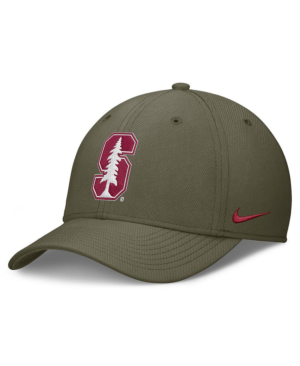 Men's Nike Olive Stanford Cardinal Primetime SwooshFlex Dri-FIT Hat
