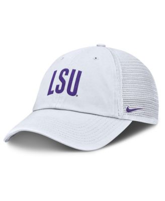 Мужская кепка Nike White LSU Tigers Club Campus Trucker Adjustable