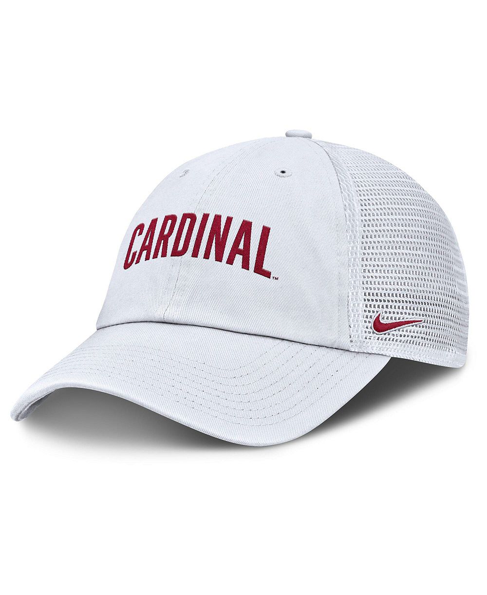 Men's Nike White Stanford Cardinal Club Campus Trucker Adjustable Hat