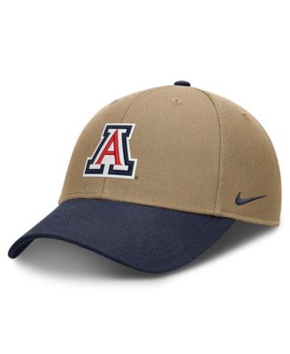 Мужская и женская кепка Nike Beige/Navy Arizona Wildcats Primetime Rise Dri-FIT Adjustable