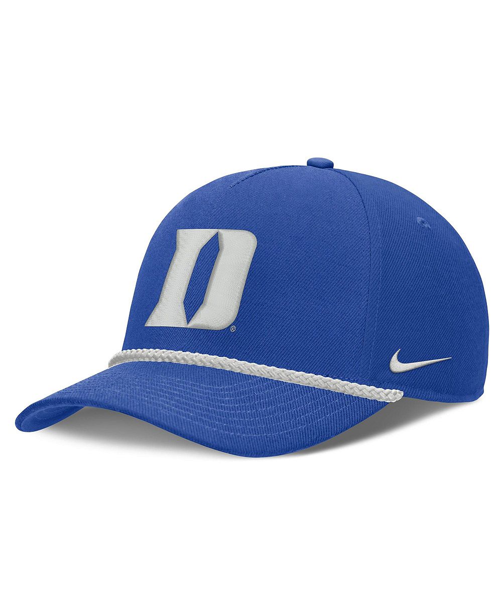 Мужская и женская кепка Nike Royal Duke Blue Devils Rope Rise Adjustable