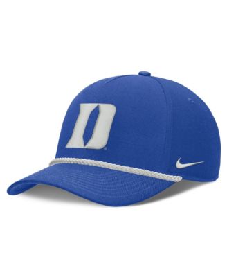 Мужская и женская кепка Nike Royal Duke Blue Devils Rope Rise Adjustable