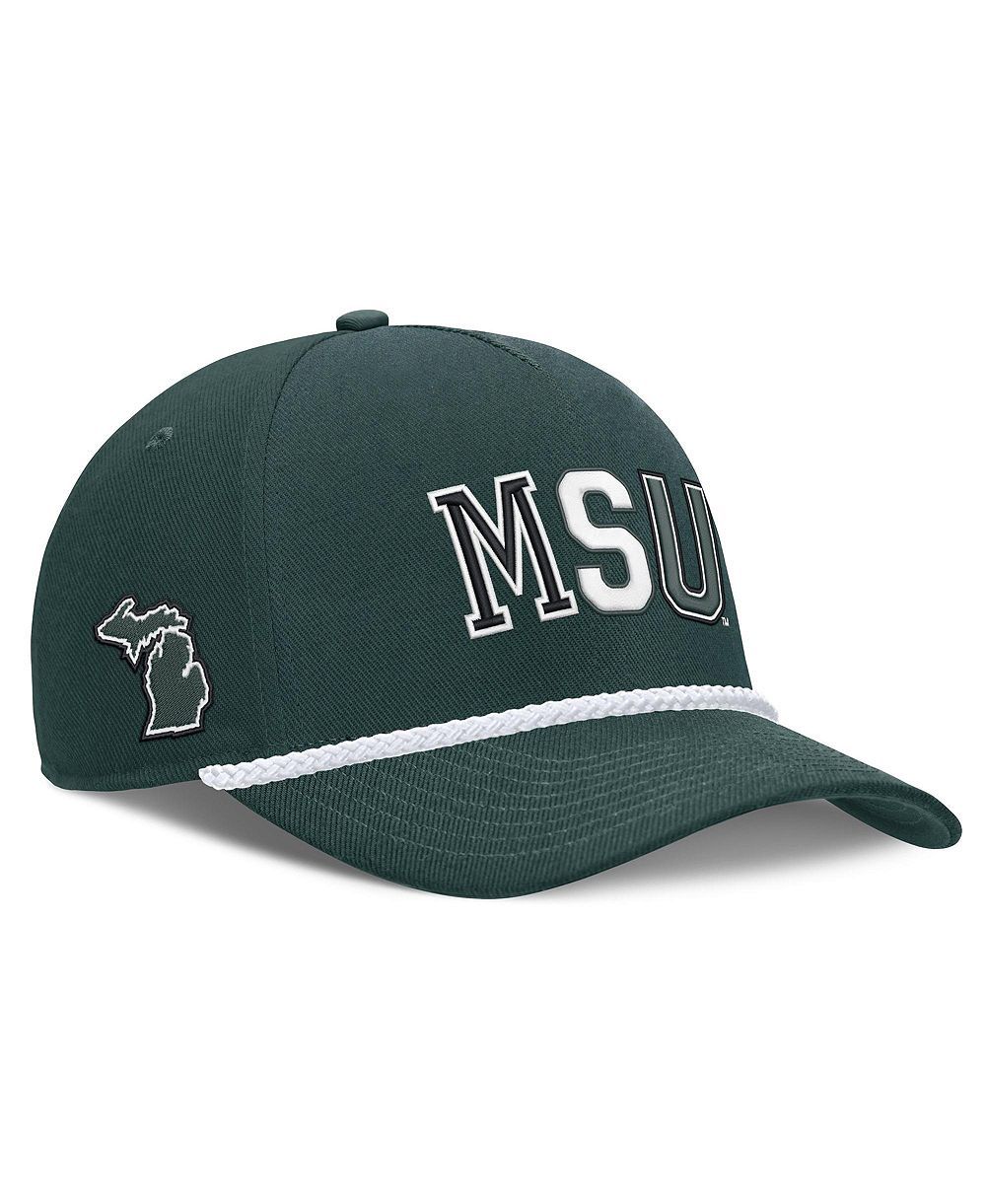 Men's and Women's Nike Green Michigan State Spartans 2026 Basketball Refresh 5-Panel Rope Rise Hat