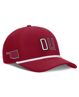 Мужская и Женская Nike Crimson Oklahoma Sooners 2026 Basketball Refresh 5-Panel Rope Rise Hat