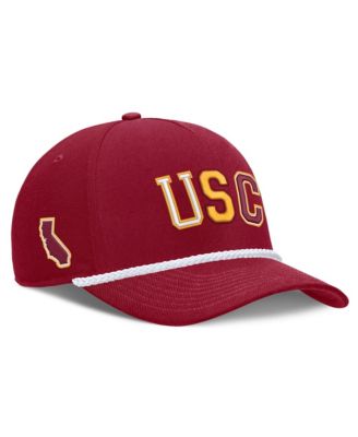 Регулируемая кепка Nike Crimson USC Trojans 2026 Basketball Refresh 5-Panel Rope Rise для мужчин и женщин