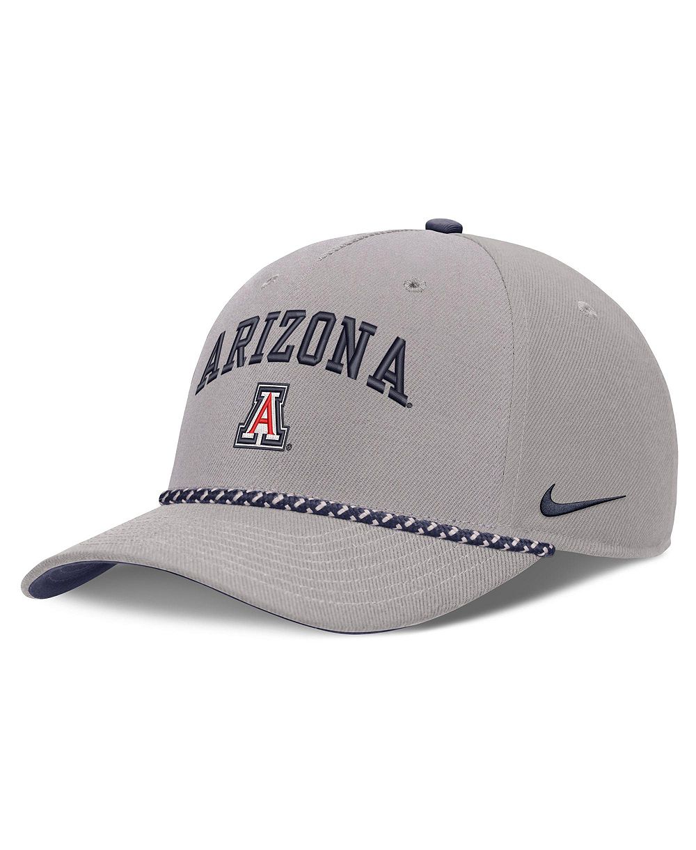 Мужская и женская кепка Nike Gray Arizona Wildcats Primetime Rise Rope Adjustable