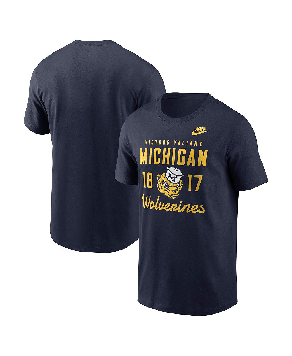 Men's Nike Navy Michigan Wolverines Legacy Stacked Established T-Shirt