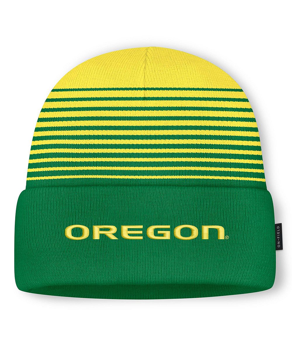 Men's and Women's Nike Green/Yellow Oregon Ducks On-Field Utility Knit Hat