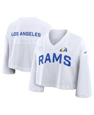 Женская джерси Nike White Los Angeles Rams Wide Receiver Cropped Mesh Dri-FIT Fashion
