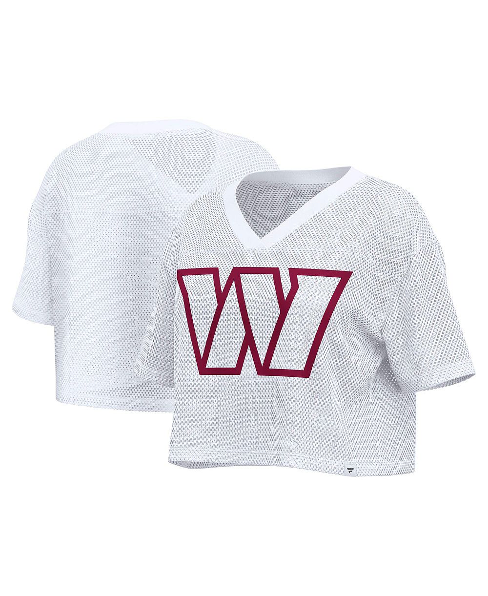 Fanatics Washington Commanders Mesh Cropped V-Neck Джерси Женская