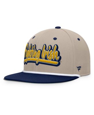 Мужская кепка Fanatics Khaki/Navy Notre Dame Fighting Irish Colt Fitted