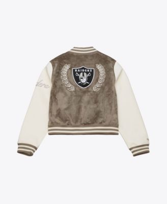 Женская куртка Mitchell Ness Oakland Raiders Full-snap Varsity Jacket Tan