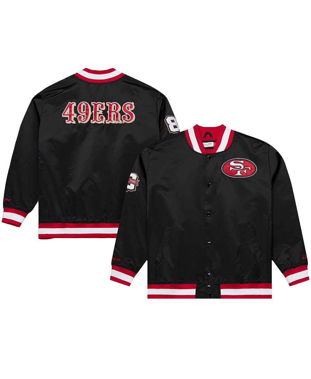 Мужская атласная куртка Mitchell & Ness San Francisco 49ers 80th Anniversary Heavyweight Full-snap