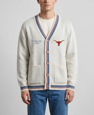 Мужская и женская кардиган Uscape Apparel Natural Texas Longhorns Americana Striped Full-Button