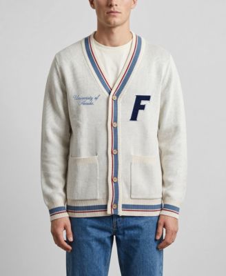 Мужская и женская кардиганы Uscape Apparel Natural Florida Gators Americana Striped Full-Button Cardigan