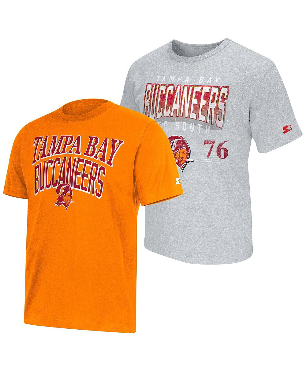 Мужской набор футболок Starter Orange/Heather Gray Tampa Bay Buccaneers Two-Pack