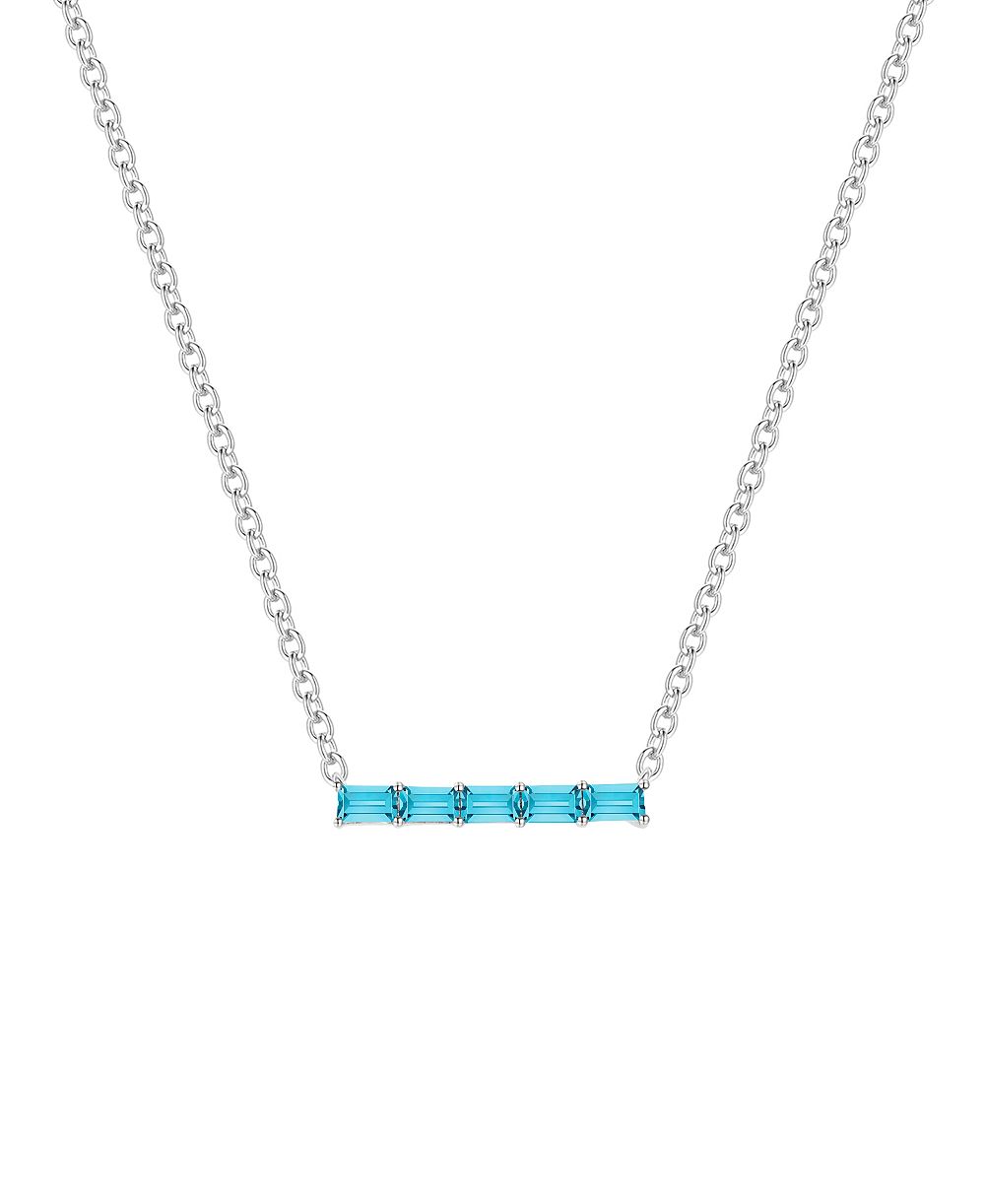 Macy's Blue Topaz (3/4 ct. t.w.) Necklace in Sterling Silver (also in Multi-Stone)