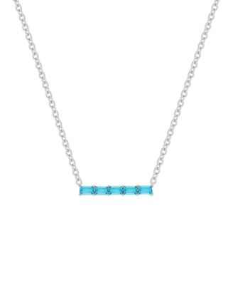 Ожерелье Blue Topaz (3/4 ct. t.w.) из стерлингового серебра