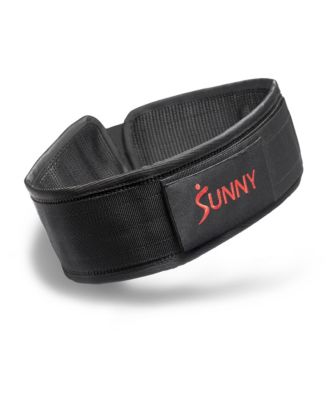 Sunny Health & Fitness Heavy-Duty 4" Nylon Weightlifting Belt with Back Support & Adjustable Fit for Strength Training