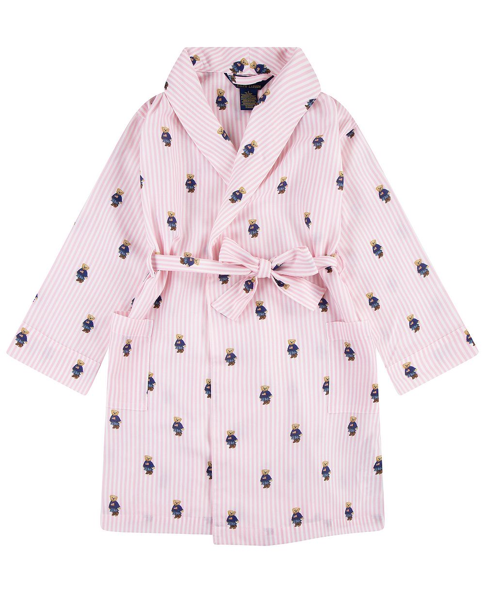 Polo Ralph Lauren халат с медведем Polo для девочек-малышек, размеры 2T-4T