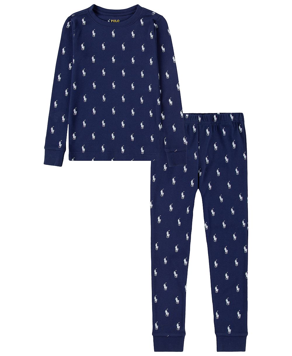 Polo Ralph Lauren хлопковые пижамы из рибаны для мальчиков 4-7 лет, комплект из 2 предметов