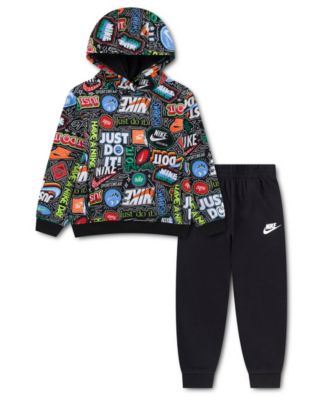 Nike Boys' 4-7 Fleece Printed Hoodie and Joggers, 2-Piece Set