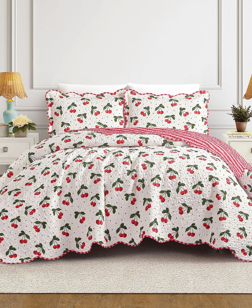 Modern Heirloom двусторонний комплект постельного белья Cherry, 2 предмета, размер Twin/Twin XL