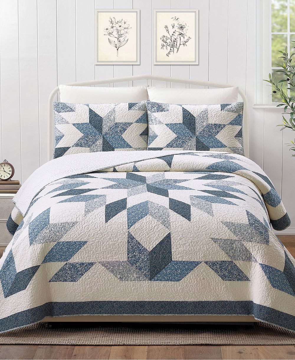 Modern Heirloom комплект из 3 предметов одеяла с лоскутным швом Bright Star, Full/Queen