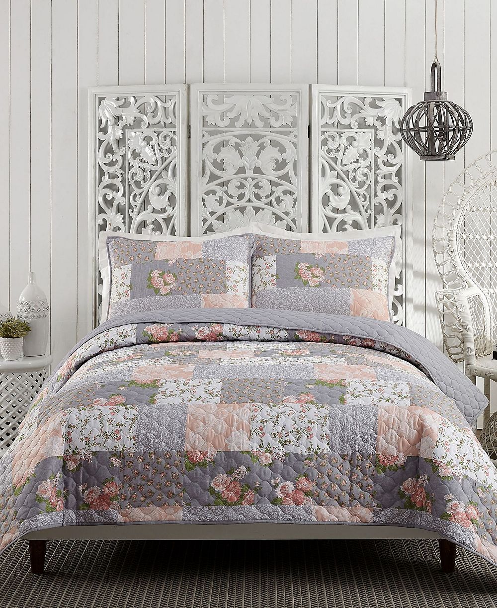 Лоскутное одеяло Modern Heirloom La Flor, King, 3-Piece Set