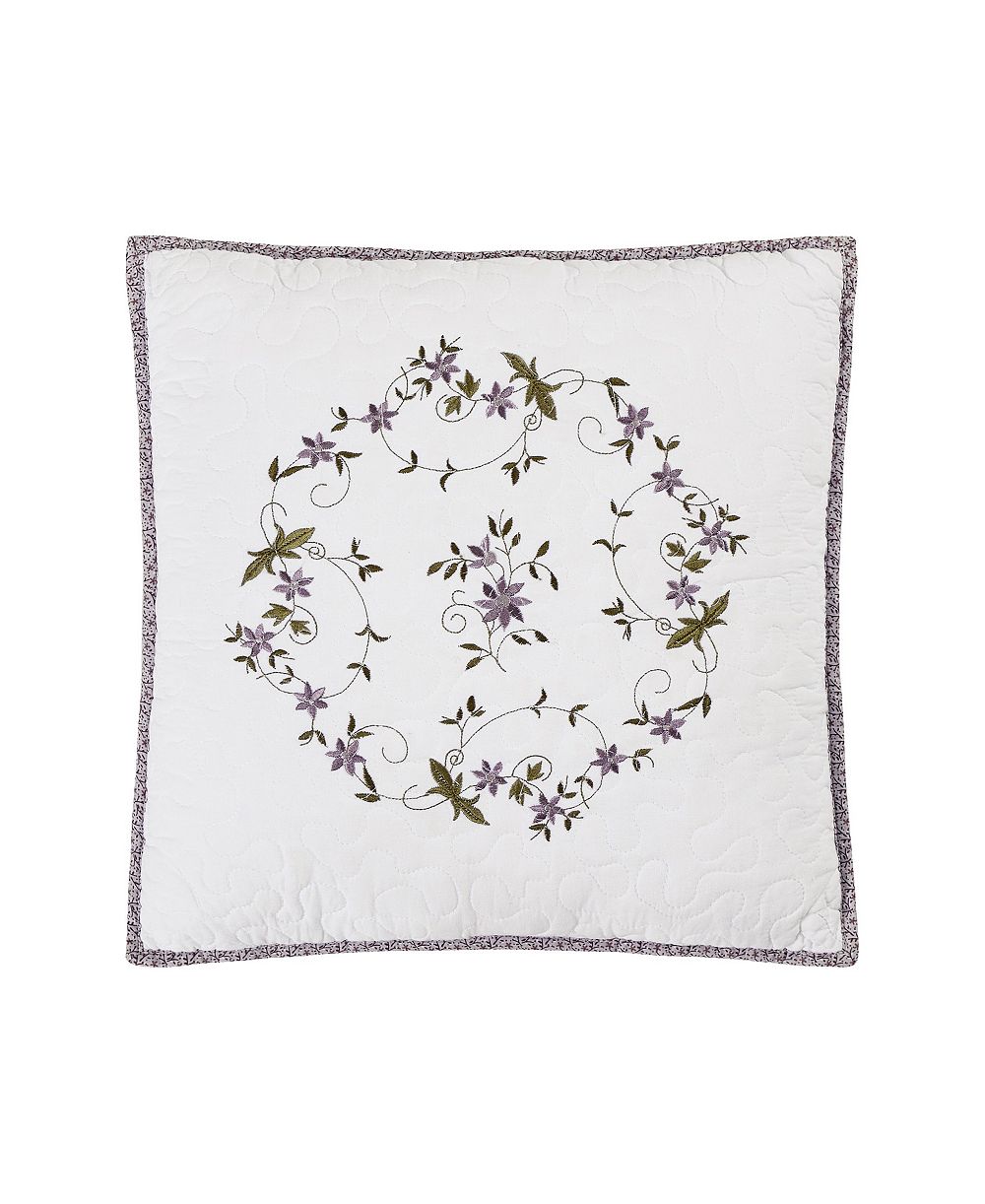 Modern Heirloom декоративная подушка Gwen с цветочной вышивкой, квадратная, 16" x 16"