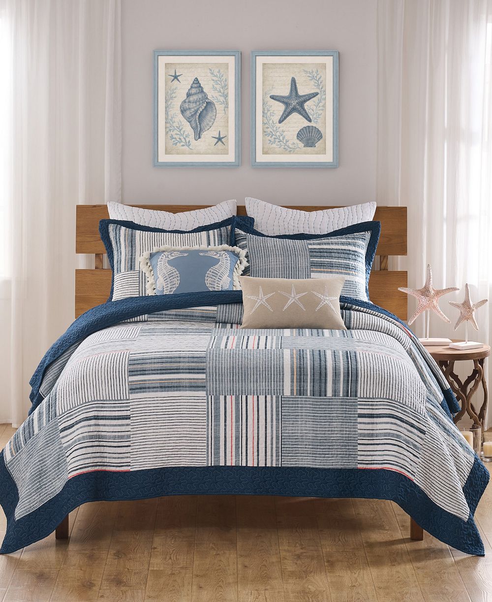 Двусторонний комплект из 2 стеганых покрывал Greenland Home Fashions Voyage Twin