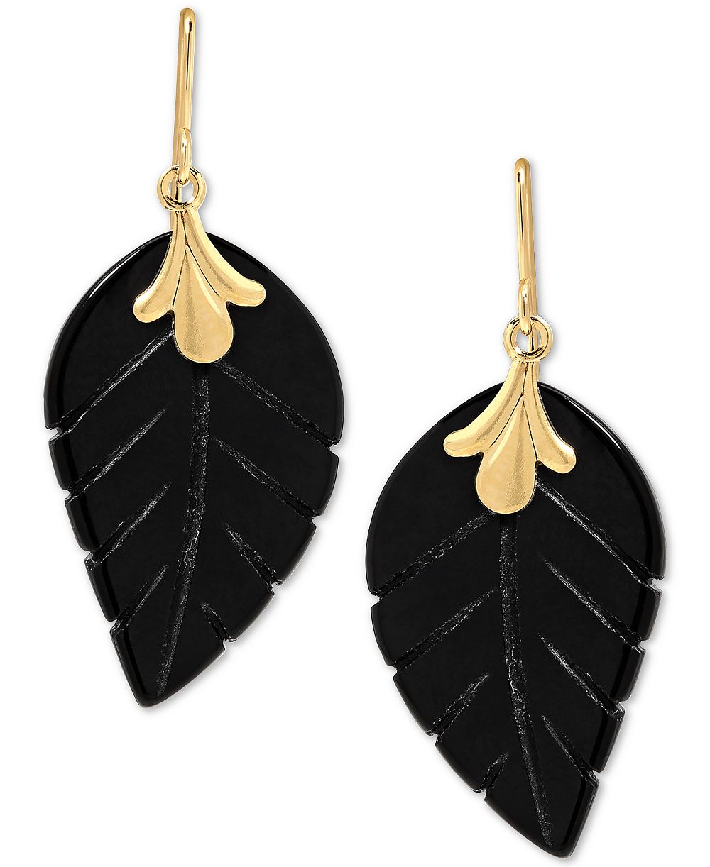 Серьги с ониксом в 10k Gold