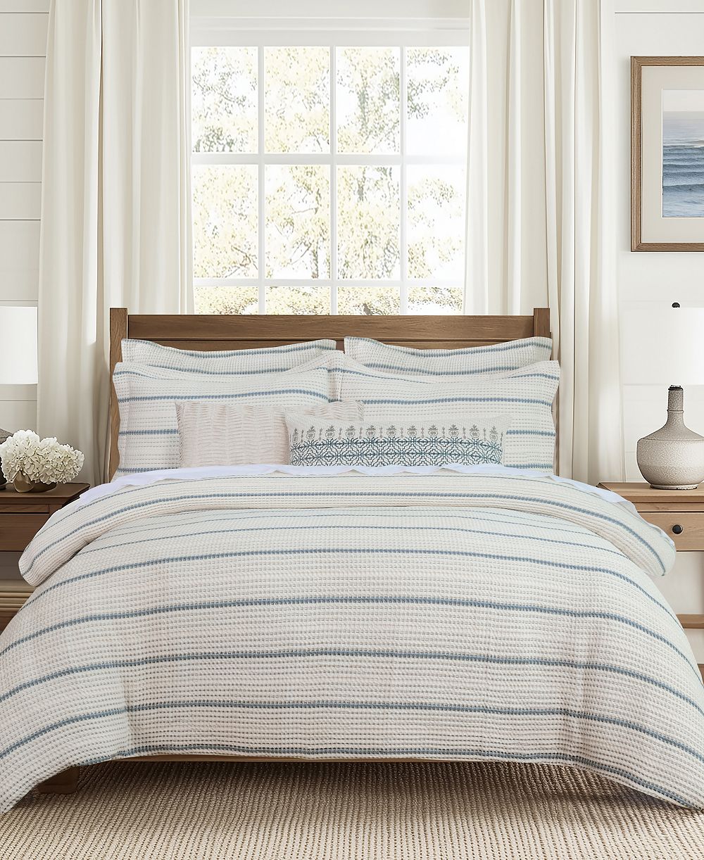 Комплект из 3-х покрывал Levtex Home Waffle Stripe Textured, King/California King