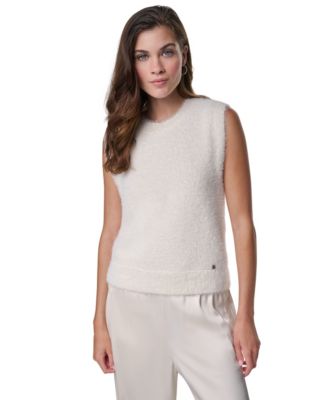 DKNY Jeans Women's Brushed Crewneck Sleeveless Sweater Vest