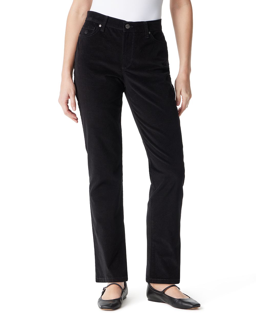 Gloria Vanderbilt Women's Amanda High-Rise Corduroy Straight-Leg Jeans