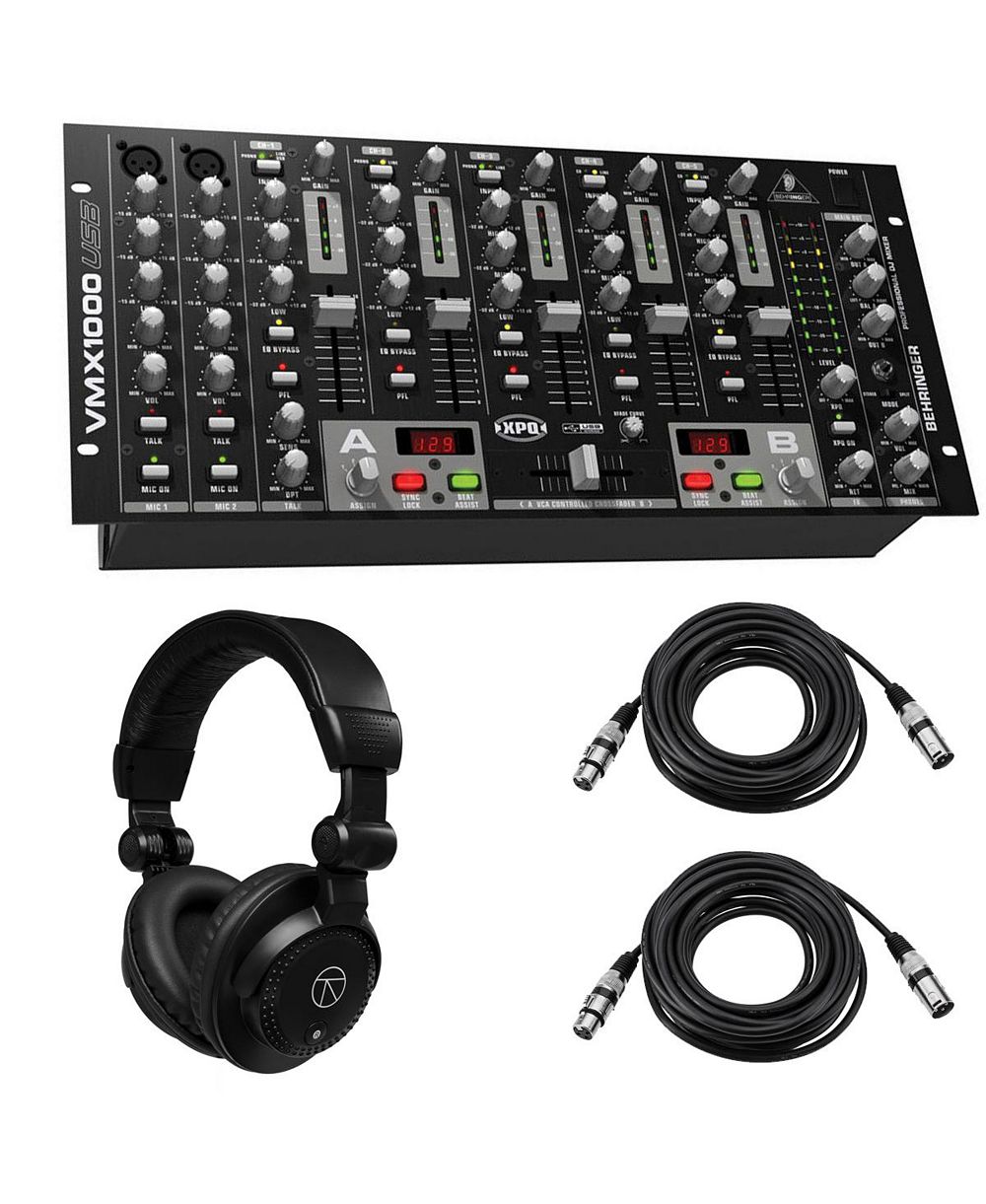 Профессиональный DJ-микшер Behringer VMX1000USB, 7 каналов, стоечный монтаж, USB