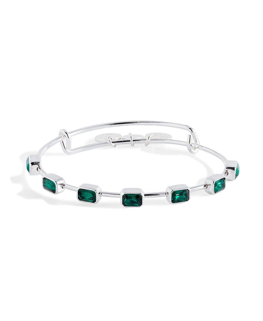 Браслет Alex and Ani May Birthstone Emerald Cut