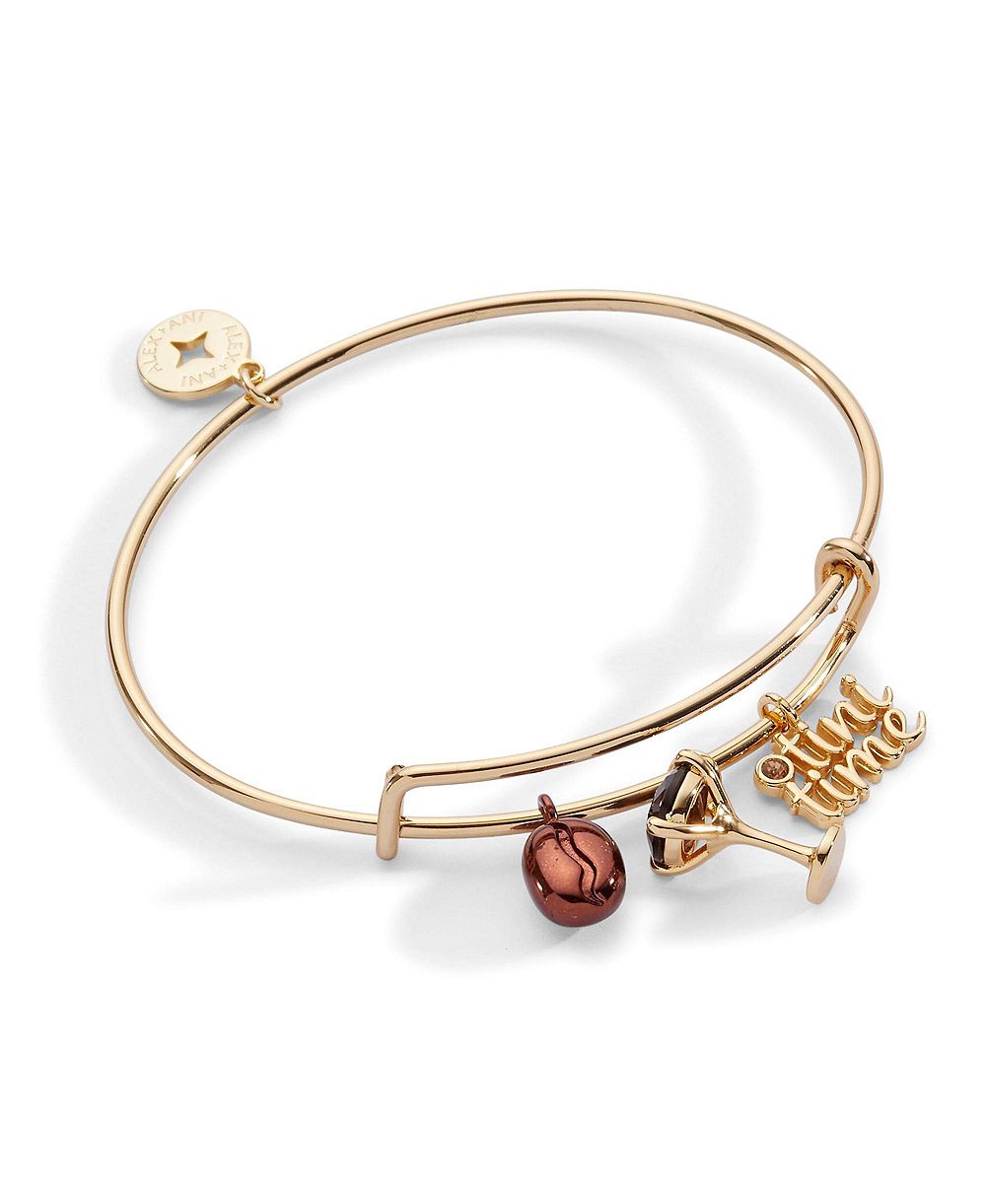 Браслет-браслетка Alex and Ani Espresso Martini Multi Charm