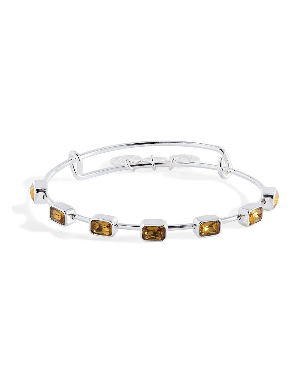 Браслет Alex and Ani с изумрудом в огранке изумруд в честь ноября