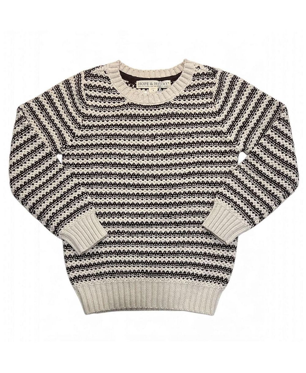 Свитер Hope & Henry Boy's Organic Striped Crew Neck Pullover