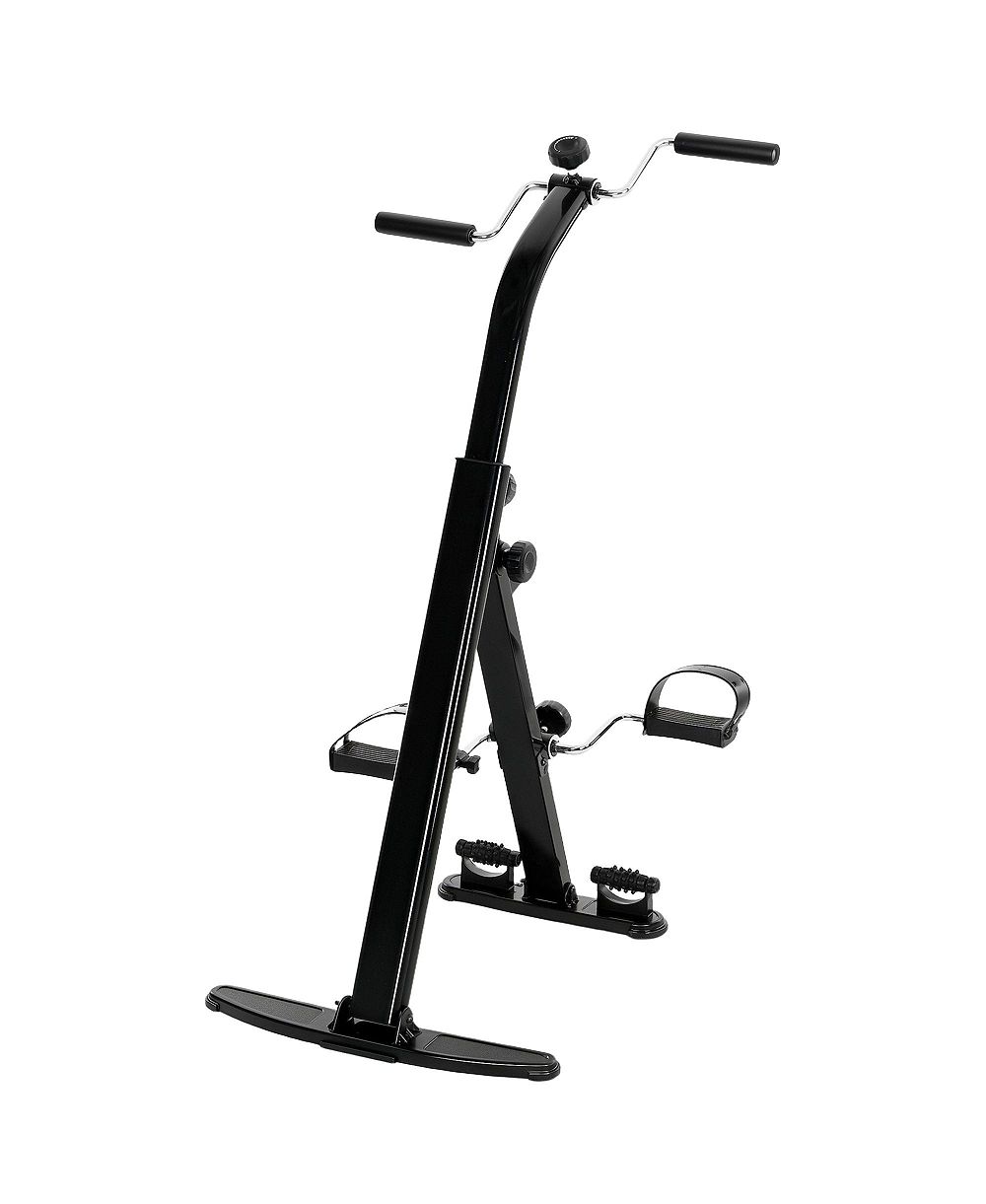 SEVORLEY Portable Seated Leg Exerciser with LCD Display, Adjustable Resistance Pedal Bike with Foot Massage Rollers