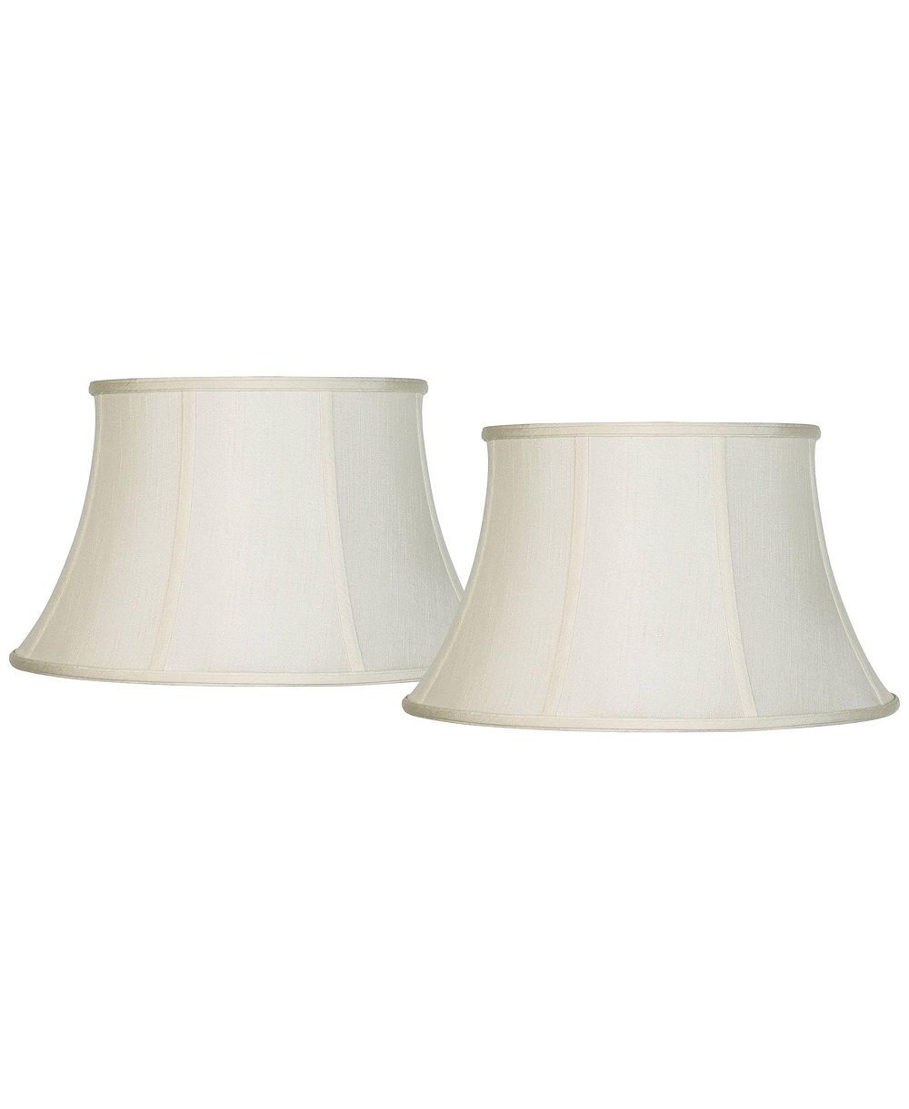 Springcrest комплект из 2 абажуров для лампы типа колокол, кремовый, большой, верх 13" x низ 19" x высота 11", с креплением spider, гарпой и финиалом