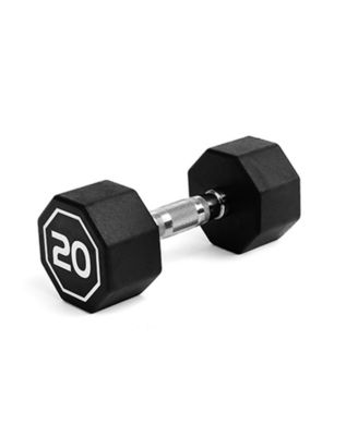 SEVORLEY Octagonal RPE-Coated Dumbbell with Chrome Knurled Handle