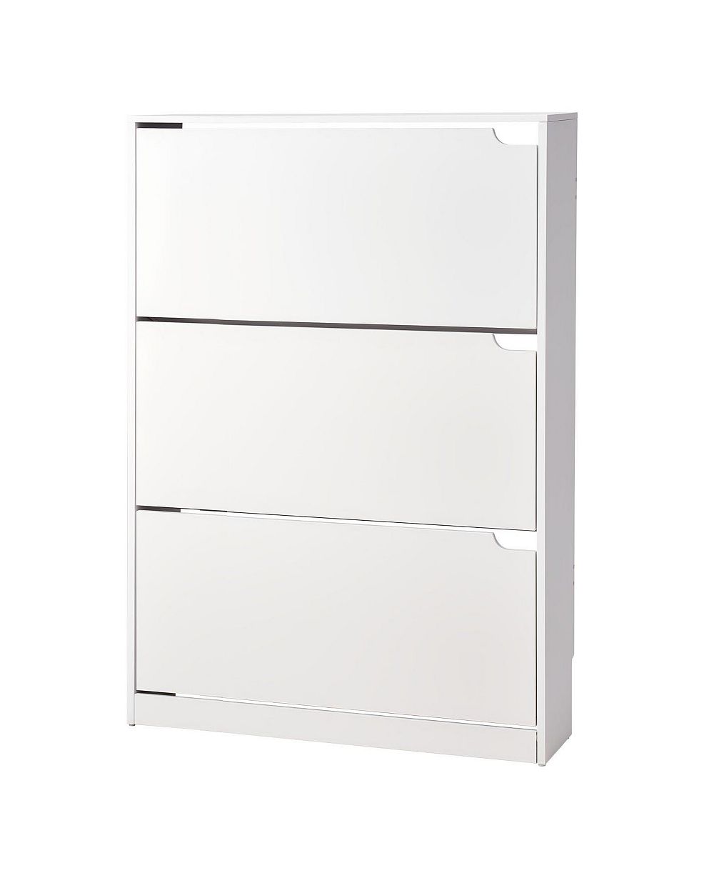 Slickblue 3 Flip Drawer Shoe Cabinet with Storage Shelf, Freestanding Shoe Organizer for Entryway Hallway