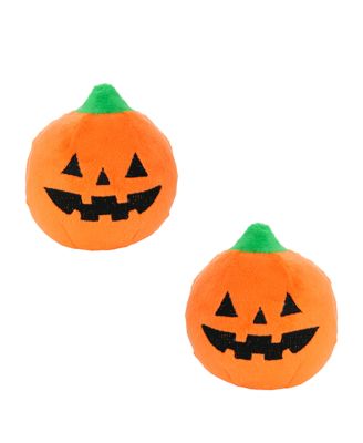 Mighty Ball Small Pumpkin 2 Pack , Durable Squeaky Dog Toy